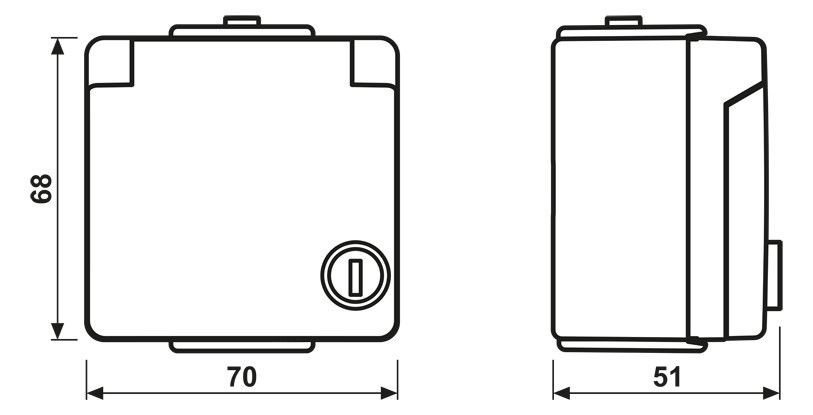 Jung 620WSL AP/WG SCHUKO Steckdose m.Sicherheitsschloss 2Schlüssel WG600