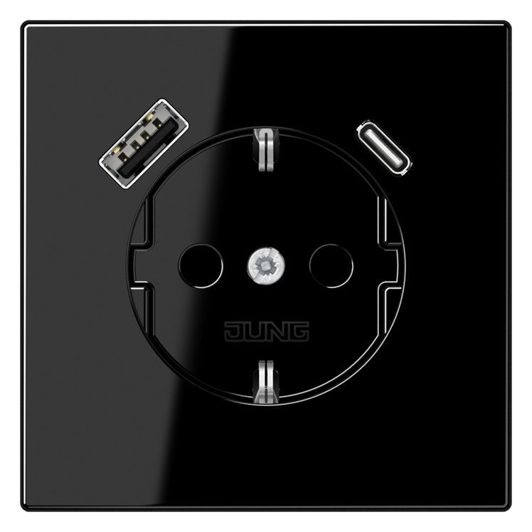 Jung LS1520-15CASW SCHUKOsteckdose m.USB Typ AC