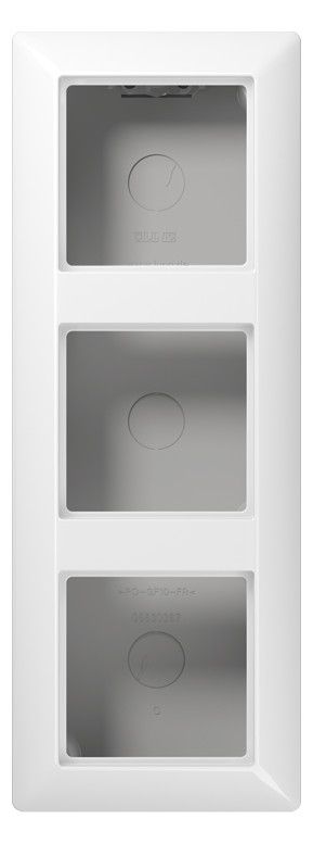 Jung AS583AWW Aufputz-Kappe 3fach m.Rahmen Serie A/AS alpinweiß