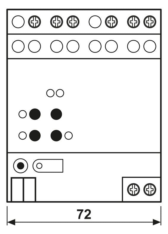 Jung 3902REGHE KNX Universal-Dimmaktor 2fach 2x300W 4TE