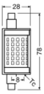 Ledvance LED LINE78 R7s P 11.5W 827 R7s 1521lm 2700K Zweiseitig gesockelt