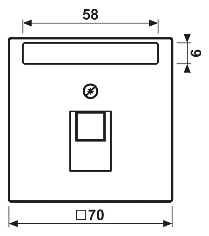 Jung LS969-1NAUAWW Abdeckung Schriftfeld f.IAE/UAE 1x8polig alpinweiß