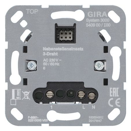 GIRA 540900 S3000 Nebenstelleneinsatz 3-Draht Einsatz