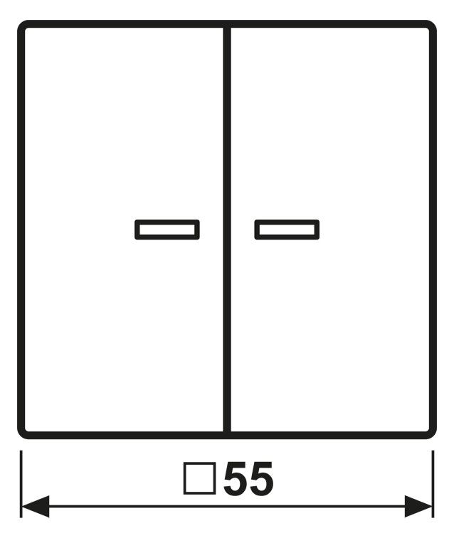 Jung A102KO5PWW Wippe f.Serientaster KO Weiß (WW)