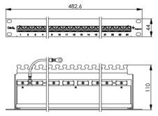 TEGA 100007016 19z Patch Panel geschirmt lichtgrau RAL 7035