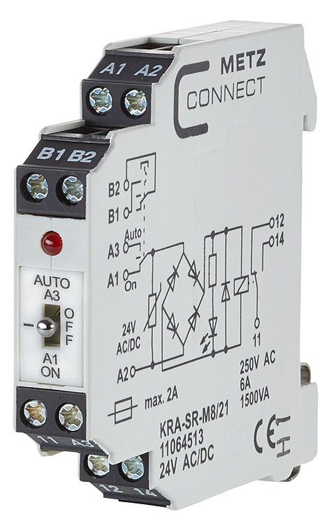 Metz 11064513 KRA-SR-M8/21 1Wechsler 24VAC/DC Koppelbaustein