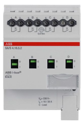 ABB SA/S4.16.5.2 Schaltaktor 4fach 16 A C-Last REG 2CDG110266R0011
