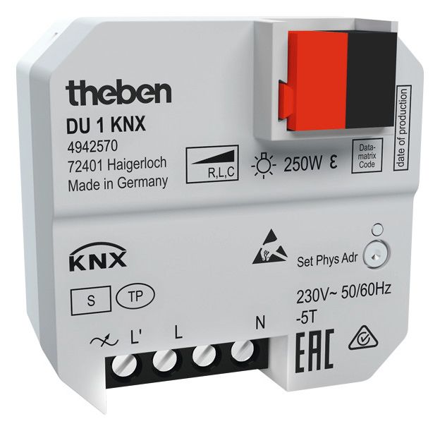 Theben DU 1 KNX 1f UP-Dimmaktor TP UP Data Secure 4942570