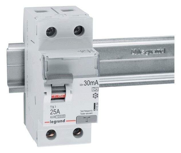 Legrand 411559 TX3 Fi-Schalter 25A 2-polig 30mA Typ A 230VAC 2TE