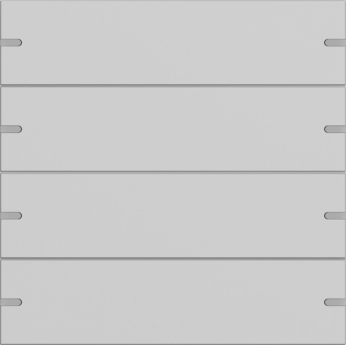 GIRA Wippenset 4fach für Tastsensor 4 Aluminium Grau matt (lackiert)