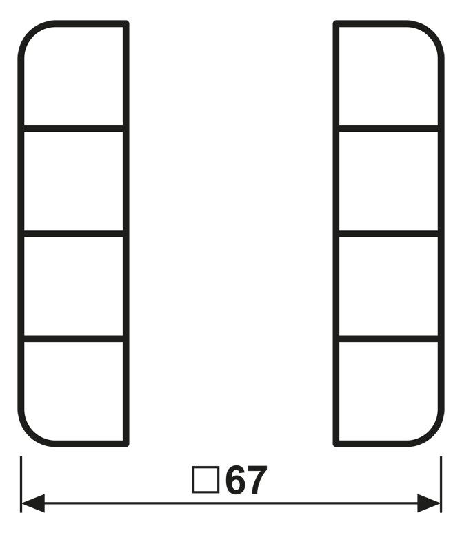 Jung CD504TSAWW Tastensatz 4fach kpl Alpinweiß