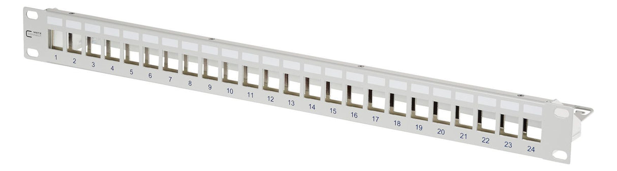Metz 130926-0003KE Keystone 19z Modul- träger 1HE 24 Port grau unbestückt