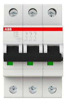 ABB S203-C32 Sicherungsautomat C-Char., 6 kA, 32A, 3P
