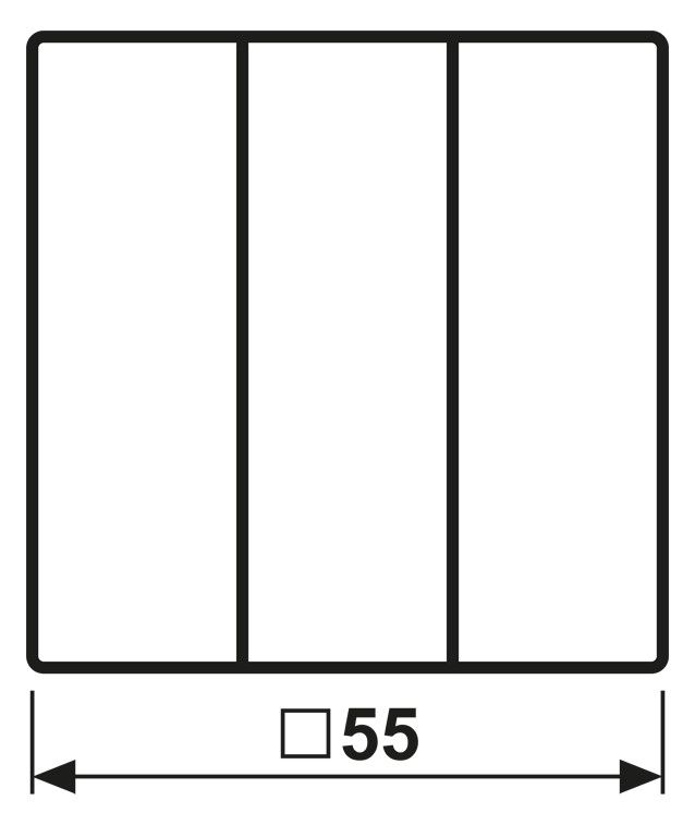 Jung A593BFWW Wippe f.3fach Schalter alpinweiß