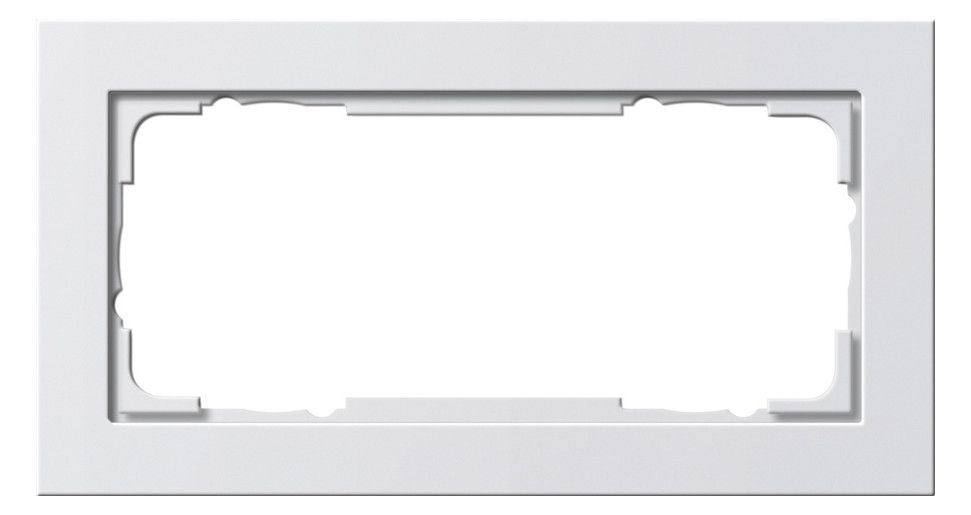 GIRA 100222 Abdeckrahmen 2f o.Mittelsteg E2 Reinweiß seidenmatt