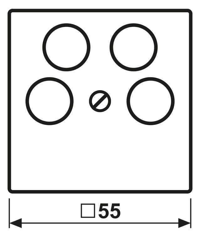 Jung A561-4SAT2ANM Abdeckung Ankaro 4Loch f.SAT-TV Serie A anthrazit matt