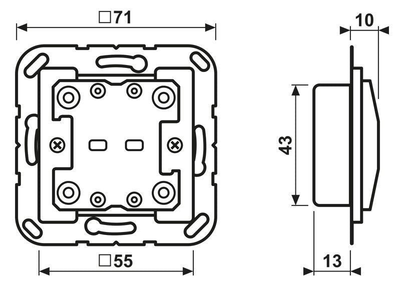 Jung A10921ST KNX Taster Universal 2f