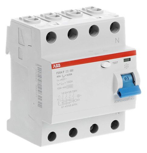 ABB F204 F-40/0,03 FI-Schalter 4P, Type F, 40A, 30mA