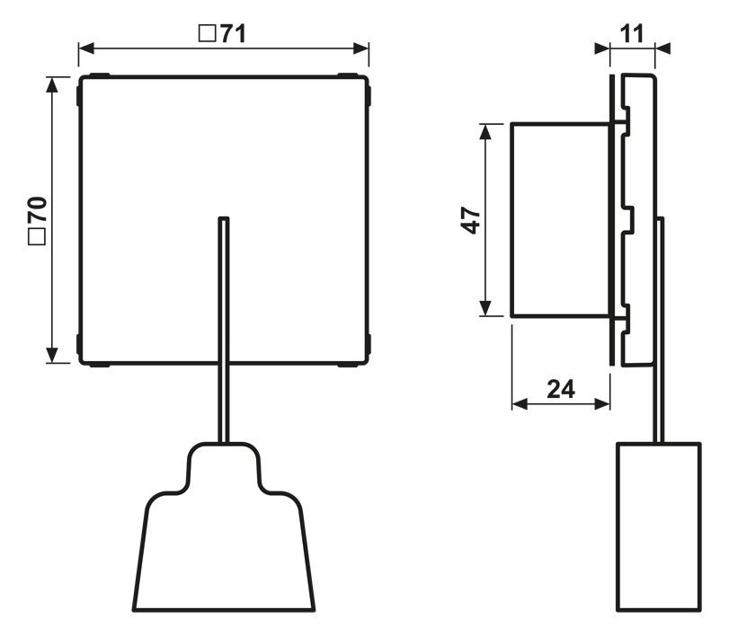 Jung NRSLS0834ZTWW Zugtaster o.Krallen o.Rahmen alpinweiß