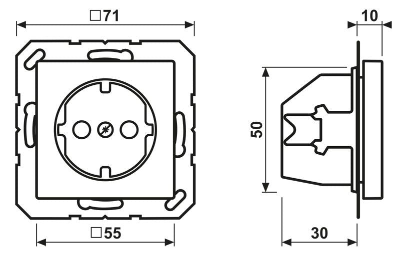 Jung A1520 SCHUKO Steckdose Serie A/AS weiß