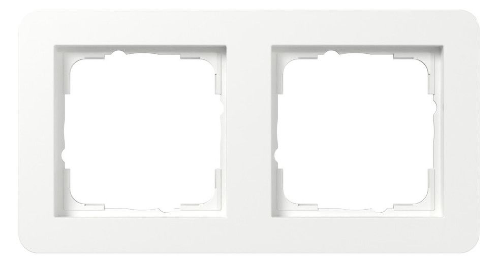 GIRA 0212150 Abdeckrahmen 2f Gira E1 Reinweiß