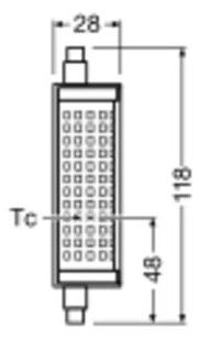 Ledvance LINE118 R7s DIM P 18.5W 827 R7s 2452lm 2700K dimmbar zweiseitig gesockel