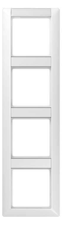 Jung AS584NAWW Rahmen 4fach Schriftfeld senkrecht Serie AS alpinweiß