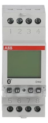 ABB DW2 Wochenzeitschaltuhr 2 Kanäle Bluetooth Programmierung 2CSM222521R1000