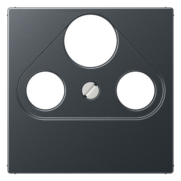 Jung A561BFPLSATANM Abdeckung 3Loch f.SAT-TV bruchsicher Serie A anthr.matt