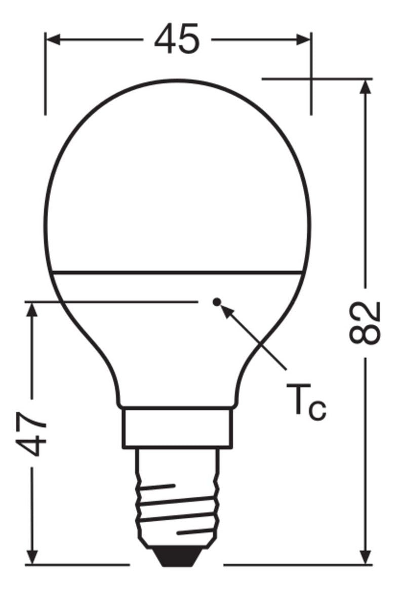 Ledvance CLASSIC P DIM P 4.9W 827 FR E14 470lm 2700K dimmbar LED-Miniballform