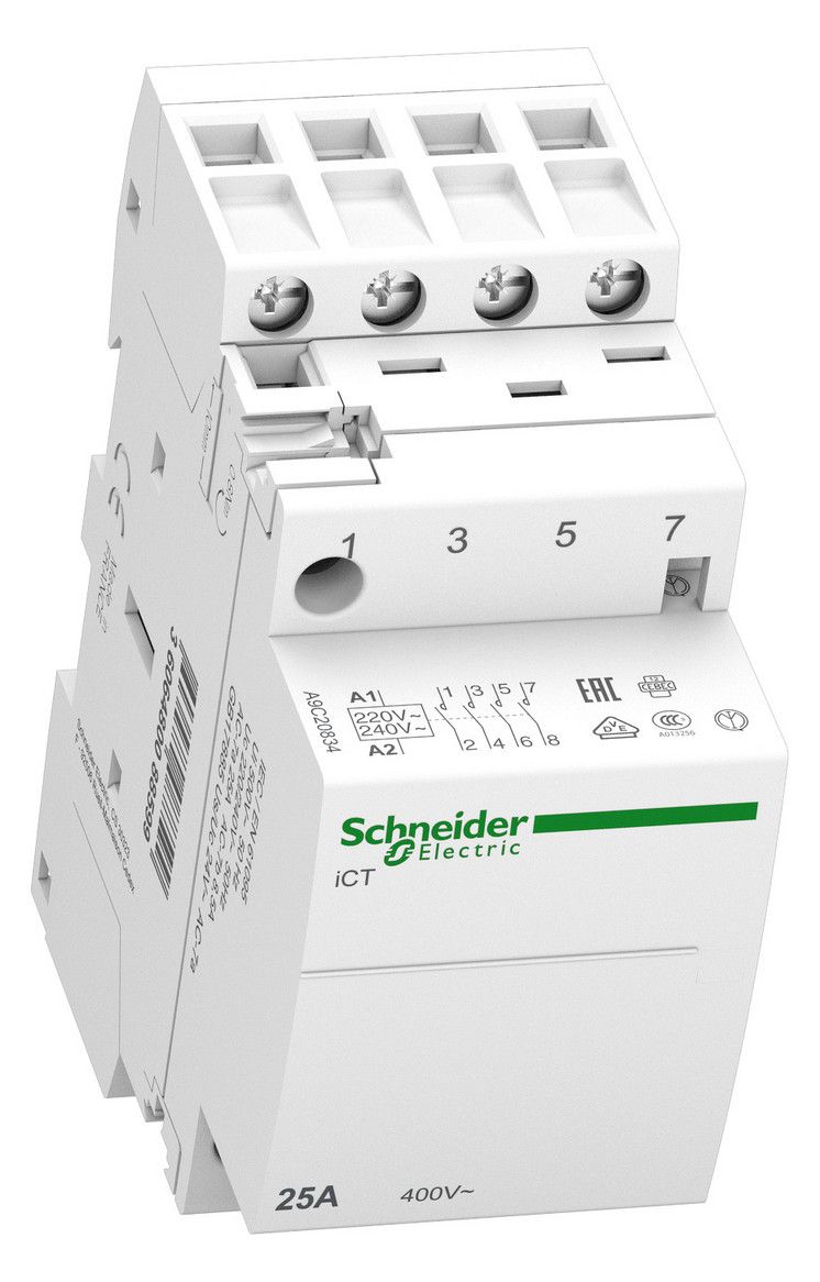 Schneider A9C20834 Installationsschütz iCT 25A 4S 220/240V 50Hz