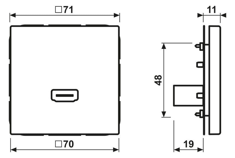 Jung MALS1112WW Einsatz HDMI alpinweiß