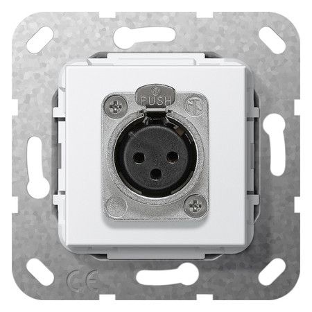 GIRA 566703 XLR-Buchse D-Serie Einsatz Reinweiß glänzend