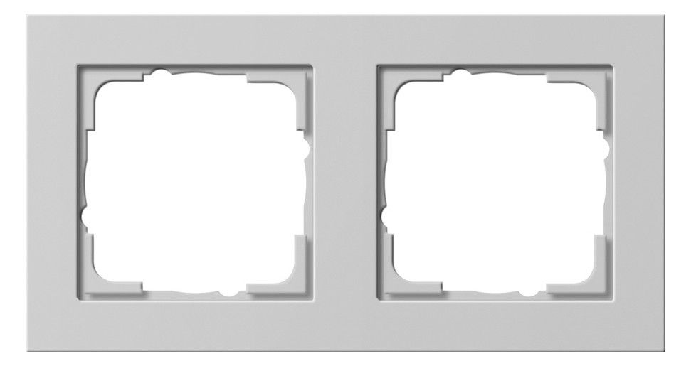 GIRA 021237 Abdeckrahmen 2fach E2 Grau matt