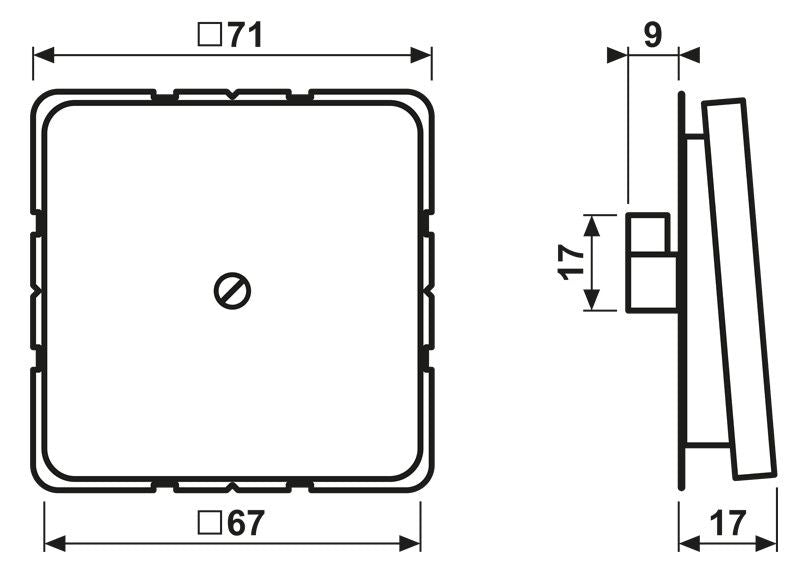 Jung 590A Leitungsauslass m.Zugentlastung CD weiß