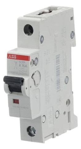 ABB S201-K16 Sicherungsautomat K-Char., 6 kA, 16A, 1P