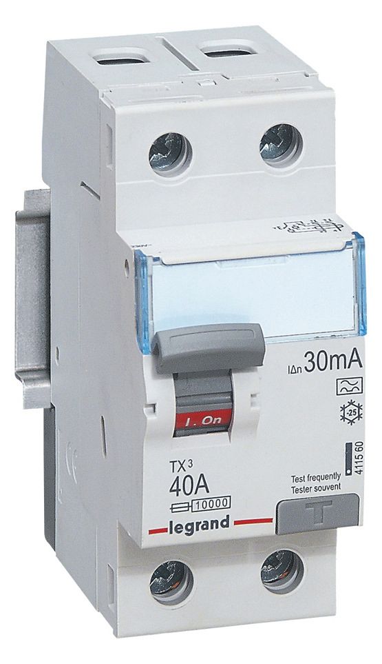 Legrand 411560 TX3 Fi-Schalter 40A 2-polig 30mA Typ A 230VAC 2TE