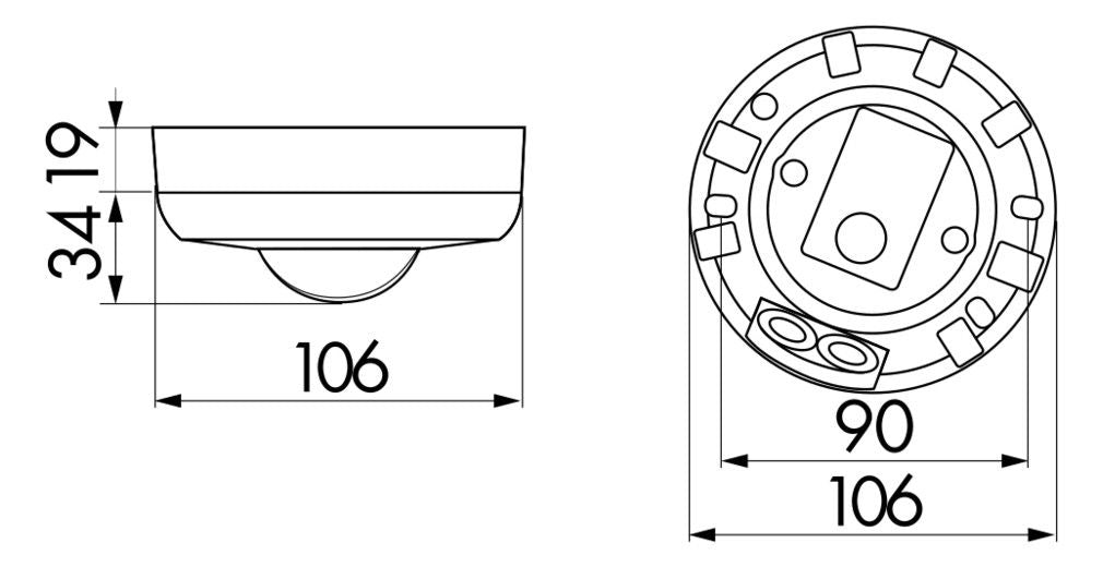 BEG 92190 PD3N-1C-AP weiß LUXOMAT Decken-Bewegungsmelder fernbed.