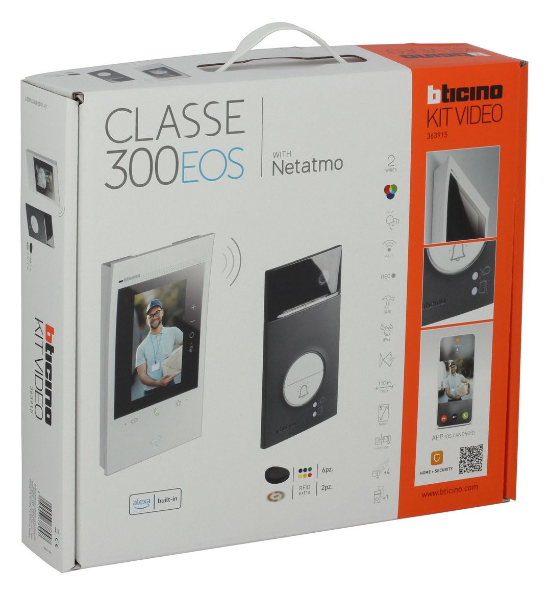 BTicino 363915 Flex'ONE Video-Set m.Tür- station LINEA3000Black+CLASSE300EOS with