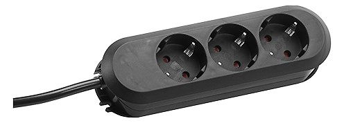 Bachmann 388.171 Tischsteckdose 3xSchuko Schwarz