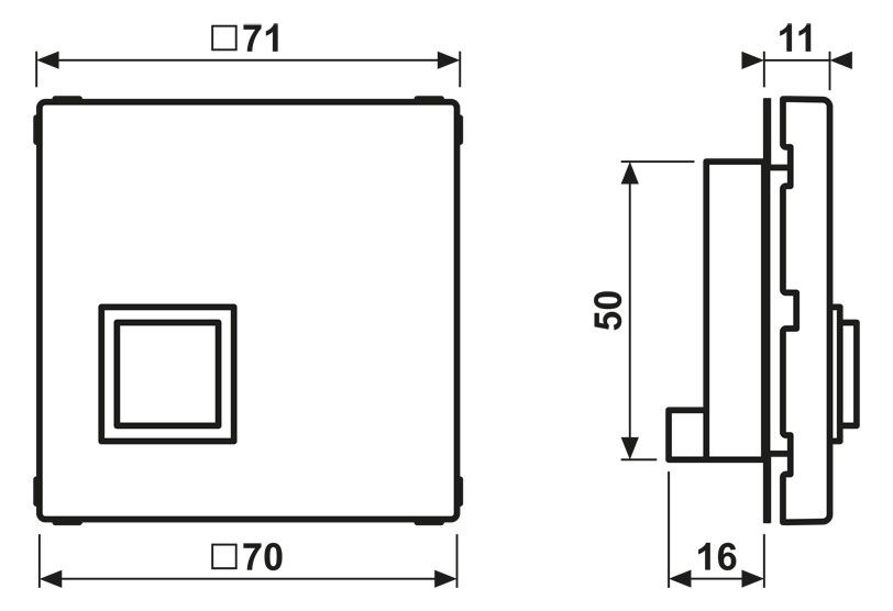 Jung NRSLS0834RTWW Ruftaster alpinweiß