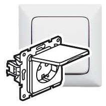 Legrand 776224 Steckdose (SL) Ber.schutz Klappdeckel Creo ultraweiß