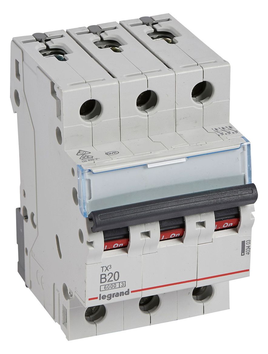 Legrand 403403 TX3 LS-Schalter B 20A 3-polig 6kA 400VAC 3TE