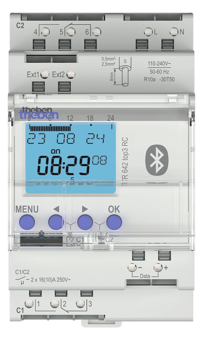 Theben TR 642 top3 BLE RC Digitale Zeitschaltuhr Jahresprogramm 6420330