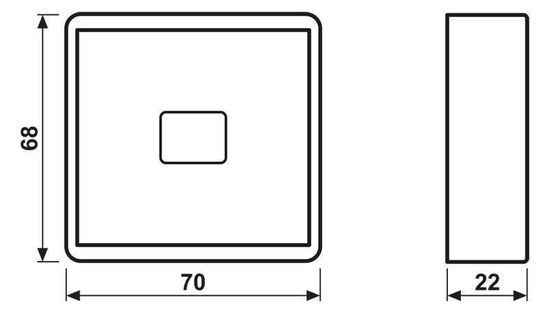 Jung 661WGLR Abdeckung m.Glasscheibe rote Wippe WG600