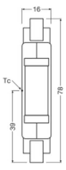 Osram 4.5W 827 Clear R7s LED-Leuchten LEDSLIM78 40 4,5W/827 230V GLR7S6X1