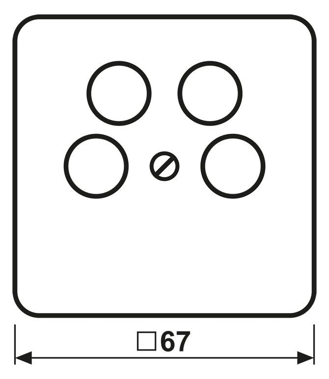 Jung CD561-4SAT2WW Abdeckung Ankaro 4Loch f.SAT-TV alpinweiß