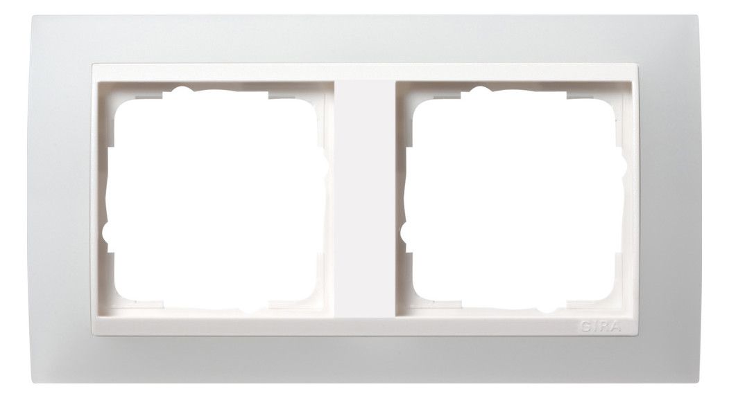 GIRA 0212334 Abdeckrahmen 2fach Zwischen rahmen RW gl. Event Opak Weiß
