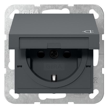 GIRA 441428 SCHUKO-Steckdose KD+Shutter System 55 Anthrazit