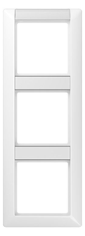 Jung AS583NAWW Rahmen 3fach Schriftfeld senkrecht Serie AS alpinweiß